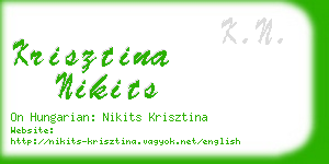 krisztina nikits business card